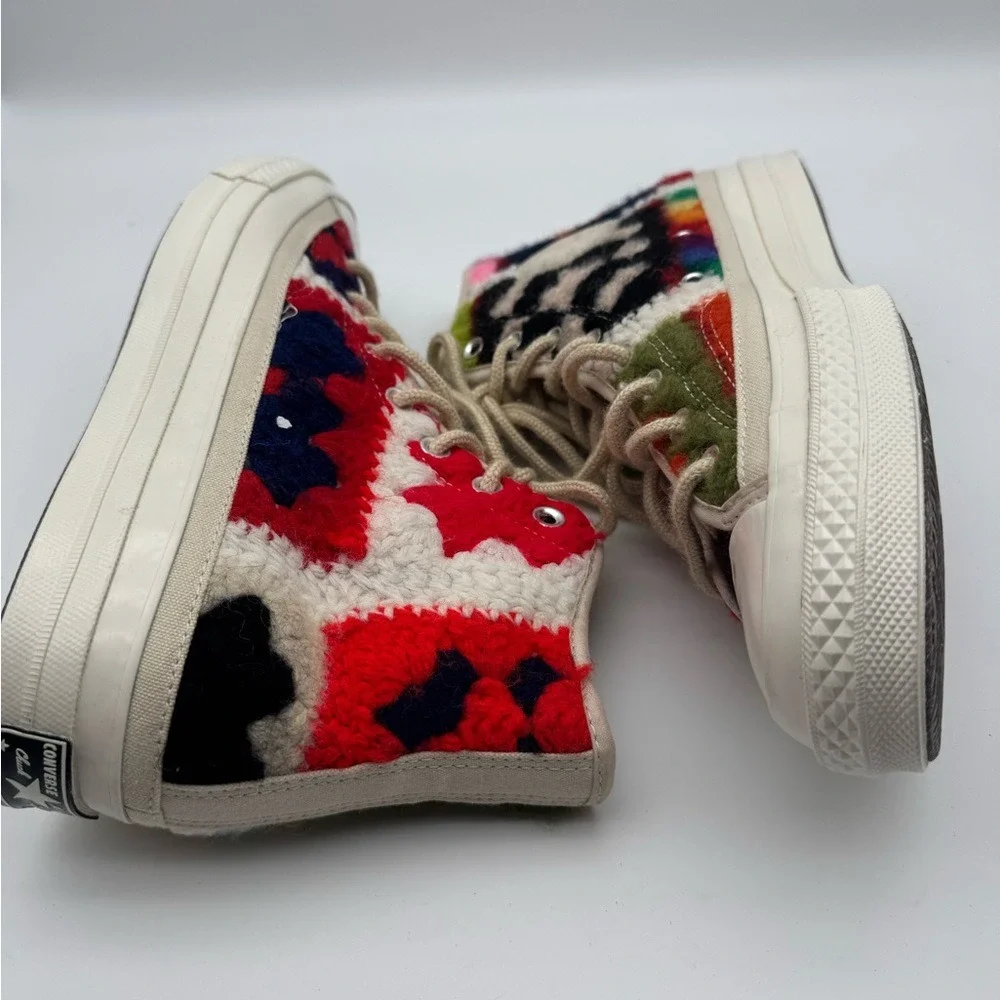Converse Especial‎ Edition Crochet Colorful High-Top Sneakers - Picture 8 of 9